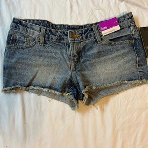 Mossimo distressed denim short shorts Size 6/28 brand new with tags